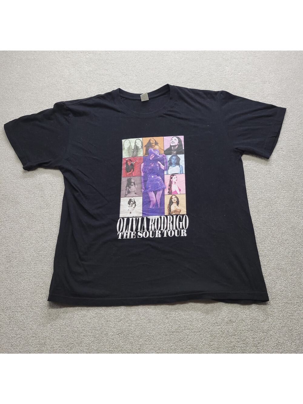 Olivia Rodrigo Sour Tour T Shirt Large Black Graphic Concert Tee Music